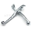 HTTMT MT241-010- Chrome Brake Clutch Skull Hand Levers Compatible with