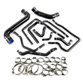 G-PLUS Silicone Radiator Coolant Hose Kit Clamps Compatible With 2002 2003 2004 2005 2006 2007 Subaru Impreza WRX/STi GDA/GDB EJ207, Black