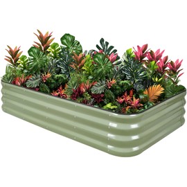1MORE Raised Garden Bed,4 in 1 Modular Planter Raised Bed,5x3x1ft,Green-1Pk