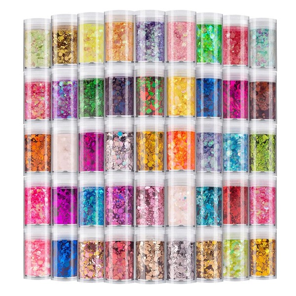 Holographic Chunky Glitter Set of 45 - Fine Craft Sparkle
