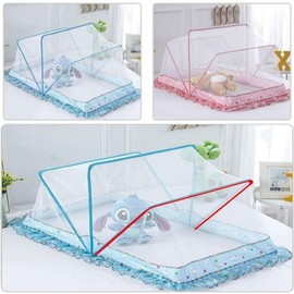 Akoya Foldable Baby & Infant Crib Mosquito Net Akoya Round Blue