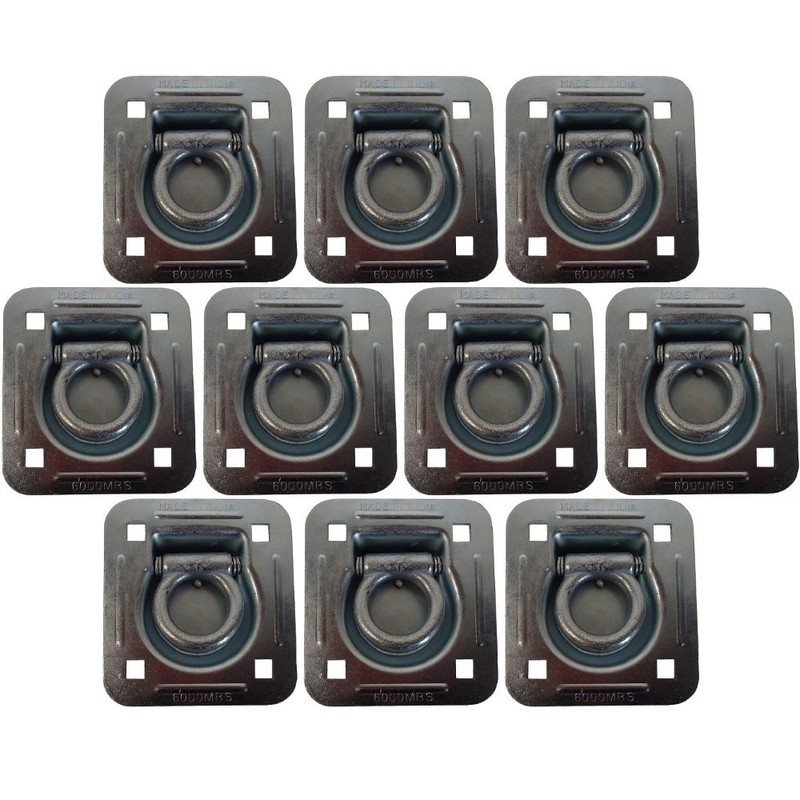 10 pk Flush Mount Recessed Ring Trailer Cargo Tie Down