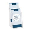 Europel Multi-compartment brochure holder, made of crystal-clear, recyclable polystyrene, format