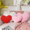 Yhoelata Heart Cushion, Rose Red Heart-Shaped Cushion, Cuddly Cushion, Love