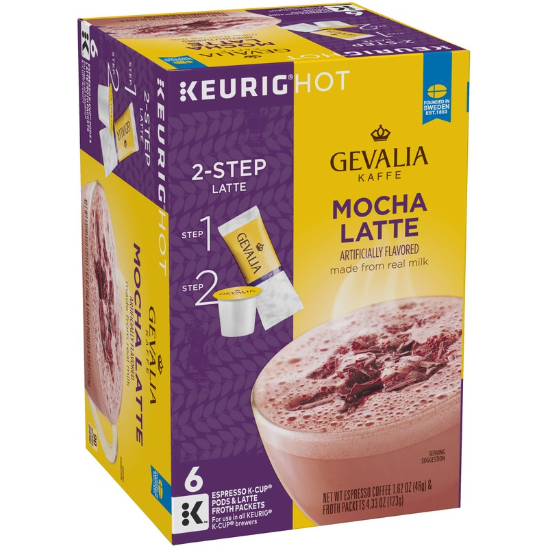 Gevalia Frothy 2-Step Mocha Latte Espresso Keurig K-Cup® Coffee Pods