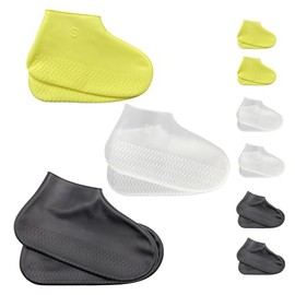 6 Pares Cubres Zapatos Impermeable Hombre y Mujer, 3 Talla S/M/L,Protector de Zapatos para Lluvia Reutilizable y Plegable,Impermeable para Zapatos par