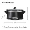 Hamilton Beach Portable 7 Quart Programmable Slow Cooker with Three