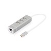 Digitus DA-70253 USB 2.0 100Mbit/s Aluminium interface hub - Digitus