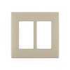 Leviton Renu Two-Gang Screwless Snap-On Wallplate, REWP2-NS, Navajo Sand