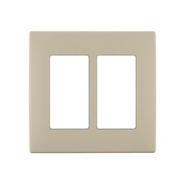 Leviton Renu Two-Gang Screwless Snap-On Wallplate, REWP2-NS, Navajo Sand