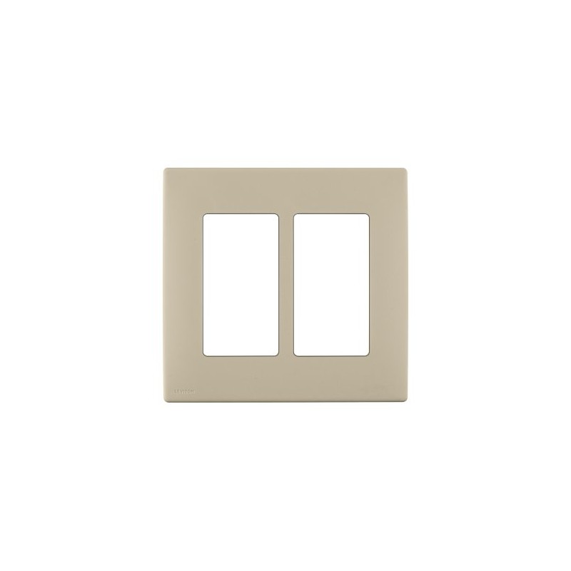 Leviton Renu Two-Gang Screwless Snap-On Wallplate, REWP2-NS, Navajo Sand