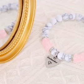 HUTIMY Godmom Gifts Bracelet from Godchild Godmother Jewelry Gift Godmother Charm Bracelet