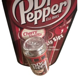 LOTTA LUV Soda Can Shaped Tasty Lip Balm DR. PEPPER CHERRY VANILLA 0.16 oz Rare