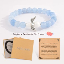 Lueaurra Gifts for Women Bracelet Natural Stones Woman Idea Original Gift Teenager Girls Gifts Christmas Wife Birthday Gift Bracelet Gift for Daughter Mother Sister Girlfriend, No, No gemstone