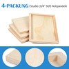 COOZEE Unfinished Birch Wood Canvas Panels Kit, 4 Pack of