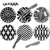 French Bull 12-Piece Dinnerware Set Black & White