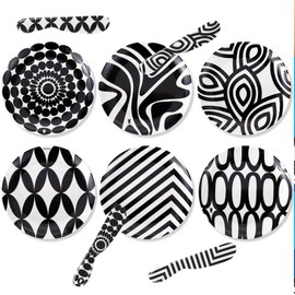 French Bull 12-Piece Dinnerware Set Black & White