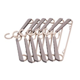 BonDream 6-Pack Heavy Duty Plastic Extra-Wide Arm 15"-23" Suits Clothes Hangers with Swivel Hooks,Perfect for Coat,Jacket,Dress,Shirt,Trousers or Closet Space Saving,Grey&Tan