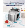 EUHOMY Countertop Ice Maker Machine with Handle, 26lbs Per Day,
