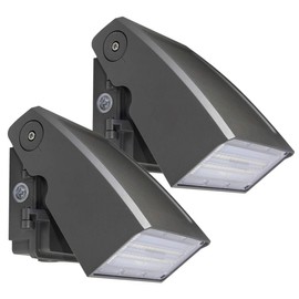 DAKASON (2 Pack) 30W LED Wall Pack, Dusk-to-Dawn Photocell, Adjustable Head, Full Cut-Off Security Light, 5000K 3300lm Replaces 100-150W HPS/HID IP65 Waterproof Outdoor Lighting Fixture, ETL Listed