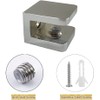 LukLoy Glass Shelf Clamp, Brass No-drill-on-glass Fixed Glass Clip Holder