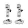 Vancoco Angle Valve 1/2 Inch Wall Connection Set of 2
