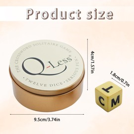 Hpbaggy The Crossword Solitaire Game, Dice Game Set with 12 Letters Dice, Dice Game Letters Set for Camping, Children's Education, Children's Toys, Crafts