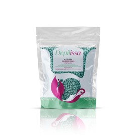 Depilissa Aloe Vera TIO2 Waxing Beads for Hair Removal, 400 g, Application without Fleece Strips, Suitable for All Skin Types, Face, Armpits, Arms, Legs, Bikini, Intimate Area, Full Body Hair Removal