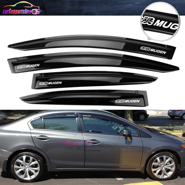 Unbranded Fit For 12-15 Honda Civic Sedan Window Visor Rain