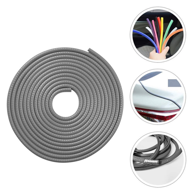 Gatuida Car Door Edge Guard Grey Rubber Seal Strip Car