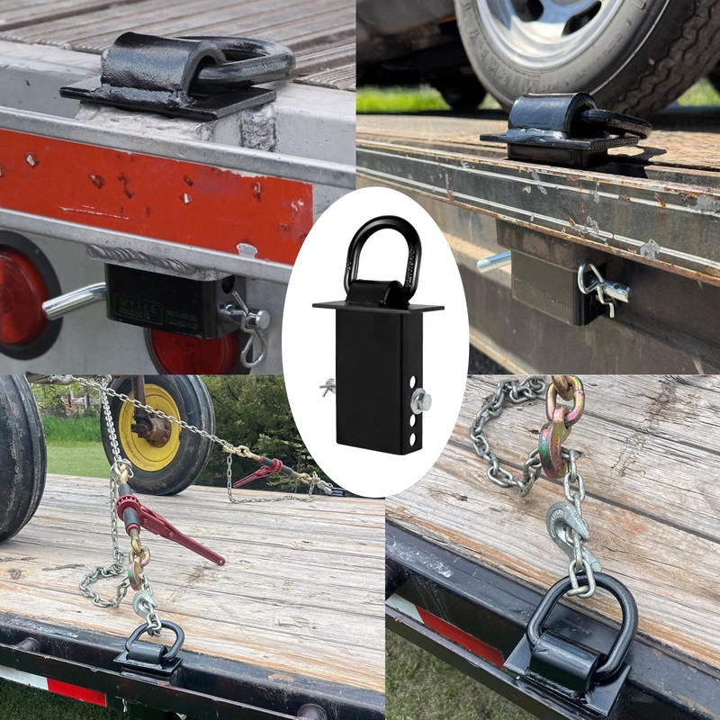 4Pack Trailer Stake Pocket D Rings Tie Downs Heavy Duty