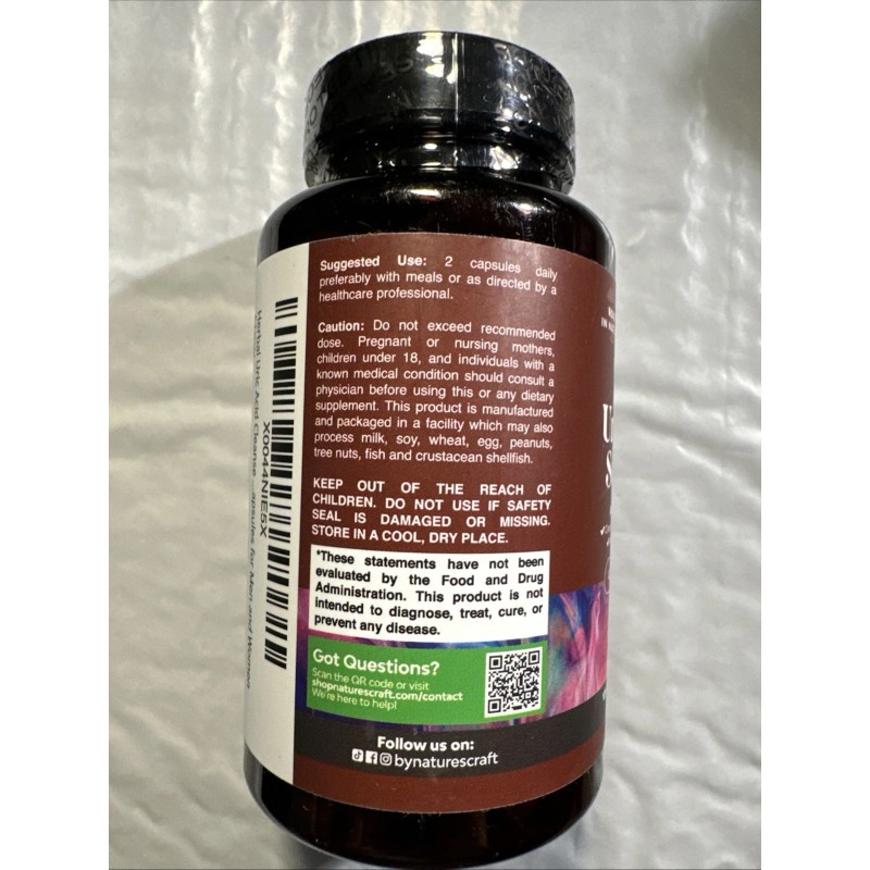 Nature’s Craft:Uric Acid Support Kidney Support.Joint Health (120 Caps) Exp:5/27