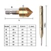 YIXISI 7 Pieces Countersink Drill Bits with Matic Centre, Hex
