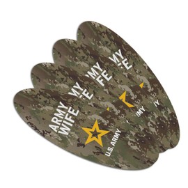 U.S. Army Wife Double-Sided Oval Nail File Emery Board Set 4 Pack