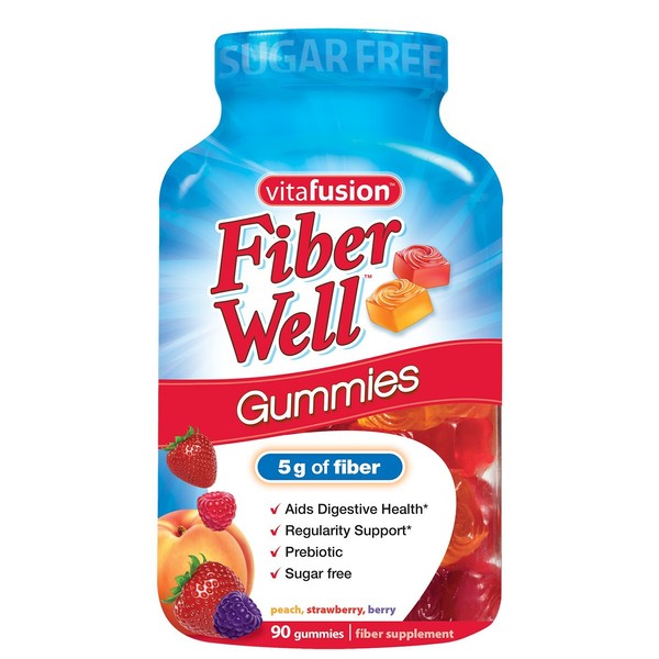Vitafusion Fiber Well Gummy Vitamins, 90 Count (Packaging May Vary)