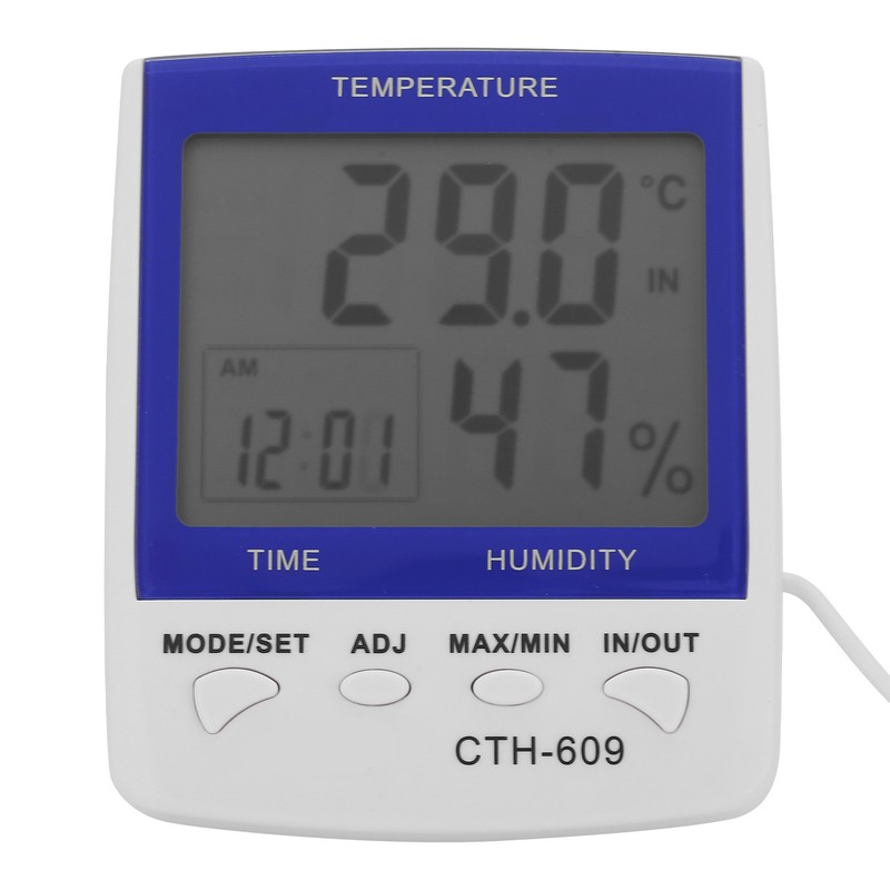 CTH‑609 Digital Thermometer Hygrometer Wall Mounted Temperature Humidity Meter for