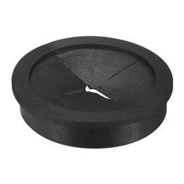 M METERXITY Rubber Grommets for Wiring 60mm Desk Grommet Double-Sided Flexible Cable Cord Grommet Desk Hole Cover for Cables/Wires Through Protection Cable Grommet [Black]