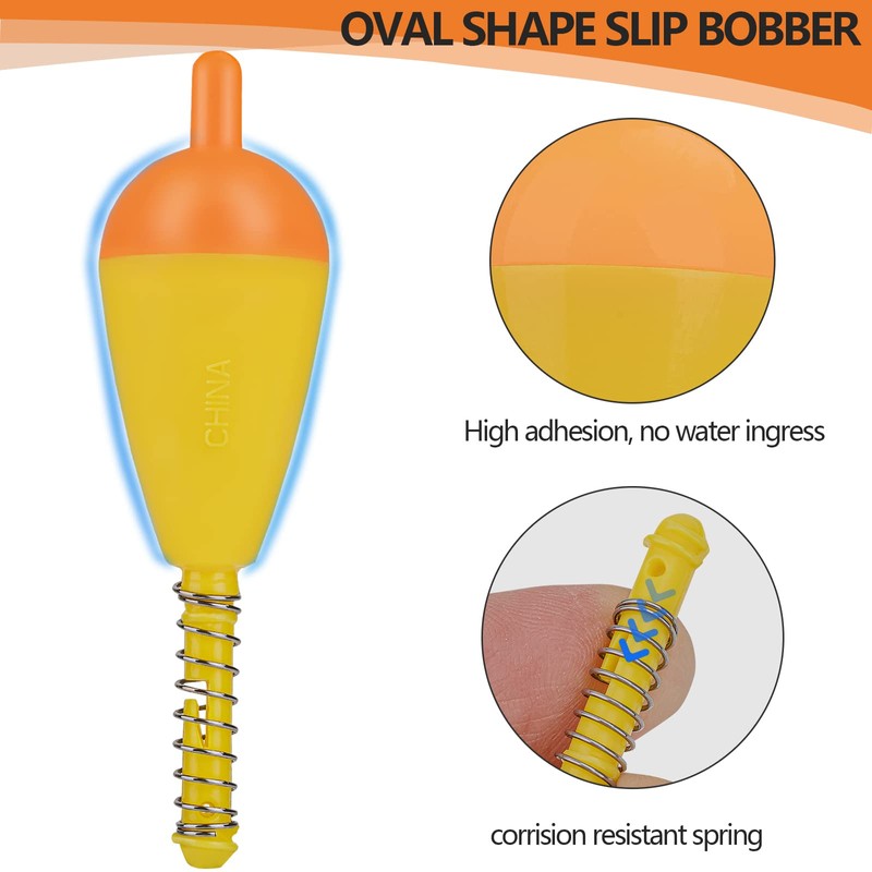 QualyQualy Fishing Float Bobbers 20PCS Hard ABS Floats Spring Bobbers