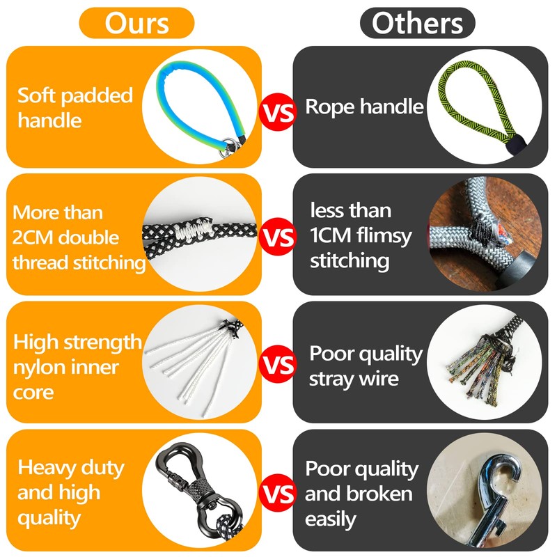 NTR Dog Long Leash, 100FT Recall Training Rope Lead, with