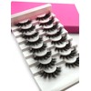 BTLLSSH 8Pair 3D5D 0.59INCH Thick False Eyelashes Cross Volume Cat