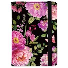 beinkmake Flowers Leather Passport Holder Cover Peonies Roses Travel Wallet Passport Case with Credit Card Slots for Women Men Travelling Essentials for Flying