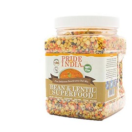 Pride Of India Indian Bean & Lentil Superfood 5 Delicious Panchratna Dal Mix, 3.3lbs Jar