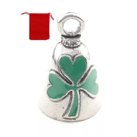 Shamrock Guardian Bell W/ RED BAG fits harley motorcycle ride bell gift
