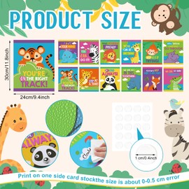 Harloon 12 Pcs Jungle Classroom Posters Inspirational Bulletin Board Classroom Decoration Motivational Positive Animals Posters for Back to School Home Classroom Chalkboard Office Wall Decor