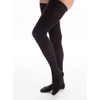 Carolon Health Support Full Length Thigh High Compression Stocking, Black,