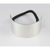 Silver metal cuff genie style ponytail holder stretch elastic pony