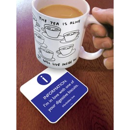 Brainbox Candy - Funny 'Forbidden Love Coaster' - Small Gift Ideas For Him Her - Friends Birthday - Housewarming Present - New Home Gift - Funny Gifts For Women Men