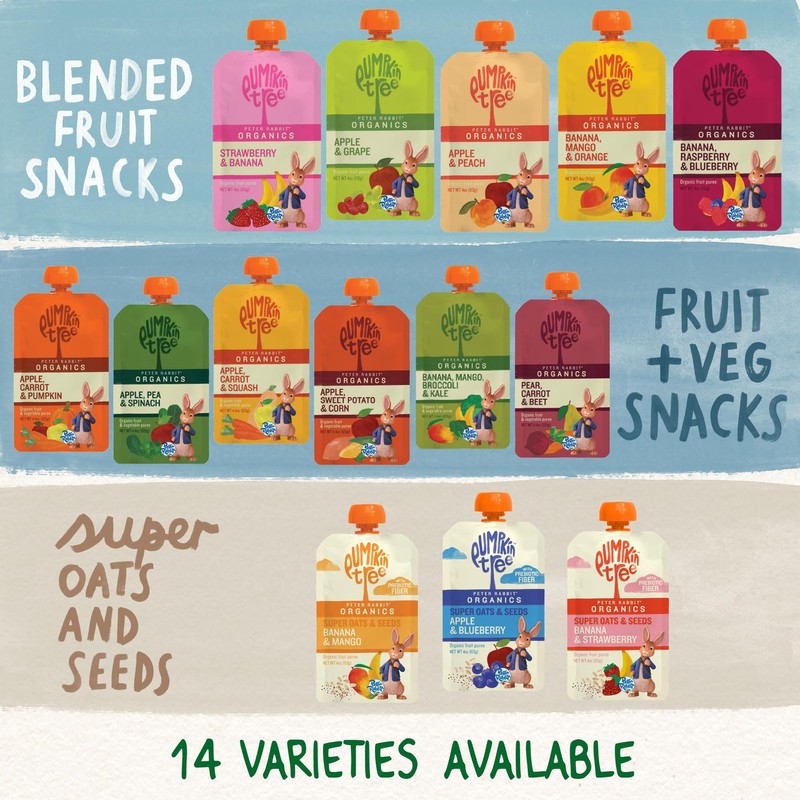 Peter Rabbit Organics Fruit Flavors Variety Pack - Squeezable Snack