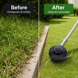 Line Trimmer Replacement Head for Lawn Care – Compatible SRM-Style Weed Eater Head for Grass Cutting & Yard Work