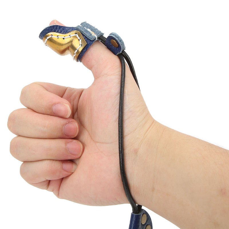 Archery Fingers Guard Protector Brass and Leather Archery Thumb Ring